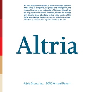 2006 Altria Group, Inc.'s Annual Report
