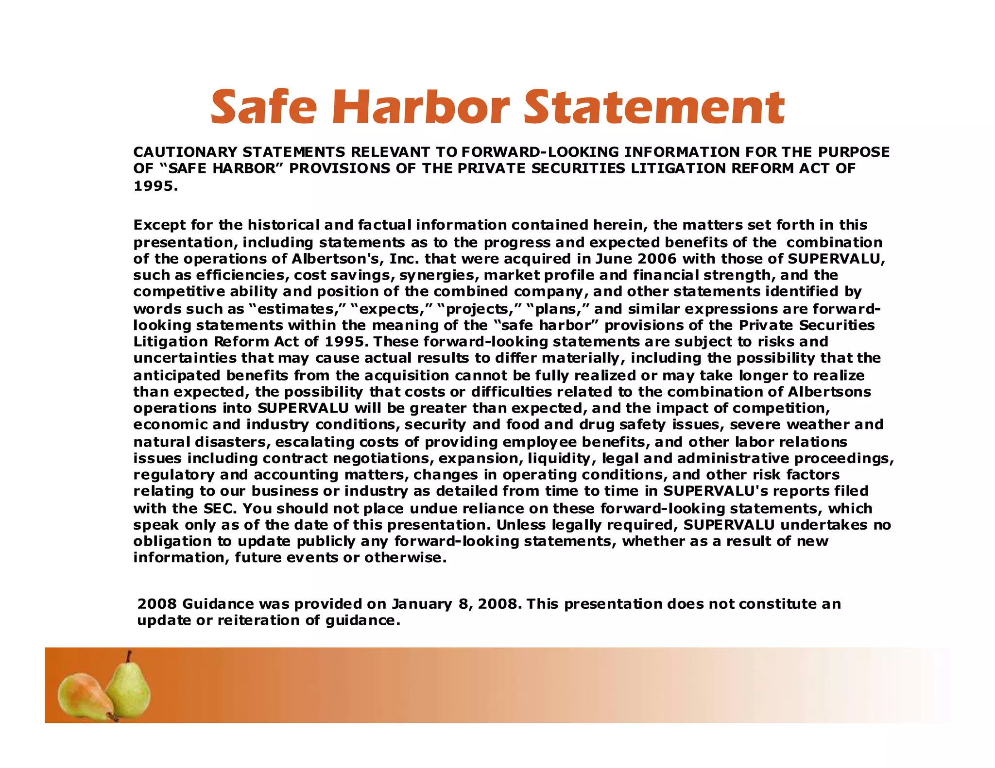 Investor Conference 2008