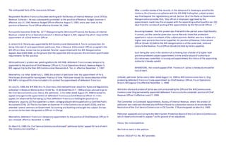 The undisputed facts of the caseareas follows:
Respondent Niceforo Francisco hasbeen workingwith the Bureau of Internal Revenue since1978 as
Revenue Collector I. He was subsequently promoted to the position of Revenue Budget Examiner II
effective July 31, 198l;Revenue Budget Officer effective August 1, 1985; and a year later,to the
position of Revenue Fiscal Officer effective October 28, 1986.
Pursuantto Executive Order No. 127 1 (Reorganizingthe Ministry of Finance),the Bureau of Internal
Revenue created a Fiscal Operationsbranch in Revenue Region 5, BIR, Legaspi City which required the
appointment of a Chief Revenue Officer.
A certain Fe D. Peralta was appointed by BIR Commissioner Bienvenido A. Tan to said position.On
being informed of said appointment, petitioner, then a Revenue Enforcement Officer assigned in the
BIR officein Goa, Camarines Sur protested Peralta's appointmentwith the BIR-Reorganization
Appeals Board (BIR-RAB) on the ground that the appointee did not possess the minimum qualification
requirements for the position.
Whilepetitioner's protest was pending before the BIR-RAB, defendant Francisco was temporarily
appointed to the position of Chief Revenue Officer III,Fiscal Operations Branch,Revenue Region 5,
BIR, Legaspi City by the then BIR Commissioner Bienvenido A. Tan, Jr. effective November 1, 1987.
Meanwhile, in a letter dated July 1, 1988,the protest of petitioner over the appointment of Fe D.
Peralta was dismissed for havingbeen filed out of time. Petitioner moved for reconsideration of the
BIR-RAB's rulingand this time included in his protest the appointment of defendant Francisco.
On July 25, 1988,the BIR-RAB thru its Chairman,informed petitioner aboutthe Rules and Regulations
embodied in Revenue Memorandum Order No. 15-88 dated March 7, 1988 and was advised to go to
the Civil ServiceCommission.Hence, the petitioner, in his letter dated August 29, 1988 directed his
appeal only againstthe appointment of defendant Francisco asChief Revenue Officer III.In his
appeal,he advanced the following:(1) That Defendant Francisco isholdingthe position in a
temporary capacity;(2) That appelleeis a mere collegegraduate whileappellantis a Certified Public
Accountant (CPA); (3) That he has been an Examiner III in the Commission on Audit (COA), and has
attended several seminars on Government Accounting and Auditing and taught the subject.On two
occasionshehas been designated as Officer-in-Charge.
Meanwhile, defendant Francisco'stemporary appointment to the position of Chief Revenue Officer III
was renewed effective November 1, 1988.
On March 6, 1989,the Civil ServiceCommission dismissed 2 petitioner Salles' appeal for lack of merit.
The Commission ruled that —
After a careful review of the records,in the absenceof a showingor proof to the
contrary,this Commission adheres with the BIR-RAB findingthat, subjectprotest
was filed beyond the reglementary period. Section 18 of the Rules on Government
Reorganization provides that, "Any officer or employee aggrieved by the
appointments made may filean appeal with the appointingauthority within ten (l0)
days from the lastday of postingof the appointments by the Personnel Officer . . ."
Assuminghowever, that the protest was filed within the period prescribed therefor,
it cannot,justthe same be given due course.Records show that protestant-
appellantis notan incumbent of the subjectposition.Neither was he a holder of a
higher level position than herein appellee. His position of Revenue Enforcement
Officer (Grade 16) before the BIR reorganization is of the same level, rank and
salary to the Revenue Fiscal Officer (Grade16) held by herein appellee.
Such being the case,in the absence of a showing that a holder of a higher level
position protested subjectappointment in time and/or abuseof authority or
discretion was committed in issuingsaid appointment,the choice of the appointing
authority is hereby upheld.
WHEREFORE, the instantappeal of Mr. Florencio P. Salles is hereby dismissed for
lack of merit.
Unfazed, petitioner Salles senta letter dated August 14, 1989 to BIR Commissioner Jose U. Ong
protesting defendant Francisco'snewappointment as Chief Revenue Officer,Fiscal Operations
Branch,BIR Legaspi City effective November 1, 1988.
Whilethe aforesaid protestof Salles was still unresolved by the Officeof the BIRCommissioner,
Commissioner Ong permanently appointed defendant Francisco to the contested position of Chief
Revenue Officer III effective June 27, 1989.
The Committee on Contested Appointments, Bureau of Internal Revenue, where the protest of
petitioner was indorsed informed plaintiff thatitfound no substantial reasonsto reconsider the
Resolution of the Civil ServiceCommission in CSC CaseNo. 178 promulgated on March 6, 1989.
Petitioner appealed said rulingto the Merit System Protection Board of the Civil ServiceCommission,
which likewisedismissed his appeal 3 on the ground of res adjudicata.
Hence, the instantpetition.
We find no merit in the petition.
Section 19(3) of P.D. No. 807 provides:
 