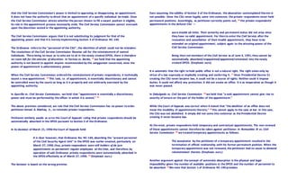 that the Civil Service Commission's power is limited to approving or disapproving an appointment.
It does not have the authority to direct that an appointment of a specific individual be made. Once
the Civil Service Commission attests whether the person chosen to fill a vacant position is eligible,
its role in the appointment process necessarily ends. The Civil Service Commission cannot encroach
upon the discretion vested in the appointing authority.
The Civil Service Commission argues that it is not substituting its judgment for that of the
appointing power and that it is merely implementing Section 3 of Ordinance NC-140.
The Ordinance refersto the "personnel of the CSU", the identities of which could not be mistaken.
The resolutions of the Civil Service Commission likewise call for the reinstatement of named
individuals. There being no issue as to who are to sit in the newly created DPOS, there is therefore
no room left for the exercise of discretion. In Farinas vs. Barba, 12 we held that the appointing
authority is not bound to appoint anyone recommended by the sanggunian concerned, since the
power of appointment is adiscretionary power.
When the Civil Service Commission ordered the reinstatement of private respondents, it technically
issued a new appointment. 13 This task, i.e. of appointment, is essentially discretionary and cannot
be controlled even by the courts as long as it is properly and not arbitrarily exercised by the
appointing authority.
In Apurillo vs. Civil Service Commission, we held that "appointment is essentially a discretionary
power and must be performed by the officer in which it is vested." 14
The above premises considered, we rule that the Civil Service Commission has no power to order
petitioner Ismael A. Mathay, Jr., to reinstate private respondents.
Petitioner similarly assails as error the Court of Appeals' ruling that private respondents should be
automatically absorbed in the DPOS pursuant to Section 3 of the Ordinance.
In its decision of March 21, 1996 the Court of Appeals held:
It is clear however, that Ordinance No. NC-140, absorbing the "present personnel
of the Civil Security Agent Unit" in the DPOS was earlier enacted, particularly on
March 27, 1990,thus, private respondents were still holders of de jure
appointments as permanent regular employees at the time, and therefore,by
operation of said Ordinance private respondents were automatically absorbed in
the DPOS effectively as of March 27, 1990. 15 (Emphasis ours.)
The decision is based on the wrong premise.
Even assuming the validity of Section 3 of the Ordinance, the absorption contemplated therein is
not possible. Since the CSU never legally came into existence, the private respondents never held
permanent positions. Accordingly, as petitioner correctly points out, 16 the private respondents'
appointments in the defunct CSU —
were invalid ab initio. Their seniority and permanent status did not arise since
they have no valid appointment. For then to enter the Civil Service after the
revocation and cancellation of their invalid appointment, they have to be
extended an original appointment, subject again to the attesting power of the
Civil Service Commission.
Being then not members of the Civil Service as of June 4, 1991,they cannot be
automatically absorbed/reappointed/appointed/reinstated into the newly
created DPOS. (Emphasis ours).
It is axiomatic that the right to hold public office is not a natural right. The right exists only by
virtue of a law expressly or impliedly creating and conferring it. 17 Since Presidential Decree 51
creating the CSU never became law, it could not be a source of rights. Neither could it impose
duties. It could not afford any protection. It did not create an office. It is as inoperative as though it
was never passed.
In Debulgado vs. Civil Service Commission 18 we held that "a void appointment cannot give rise to
security of tenure on the part of the holder of the appointment."
While the Court of Appeals was correct when it stated that "the abolition of an office does not
mean the invalidity of appointments thereto," 19 this cannot apply to the case at bar. In this case,
the CSU was not abolished. It simply did not come into existence as the Presidential Decree
creating it never became law.
At the most, private respondents held temporary and contractual appointments. The non-renewal
of these appointments cannot therefore be taken against petitioner. In Romualdez III vs. Civil
Service Commission 20 we treated temporary appointments as follows:
The acceptance by the petitioner of a temporary appointment resulted in the
termination of official relationship with his former permanent position. When the
temporary appointment was not renewed, the petitioner had no cause to demand
reinstatement thereto. (Emphasis ours.)
Another argument against the concept of automatic absorption is the physical and legal
impossibility given the number of available positions in the DPOS and the number of personnel to
be absorbed. 21We note that Section 1 of Ordinance NC-140 provides:
 