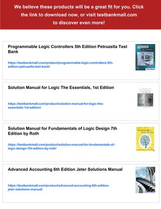Programmable Logic Controllers 5th Edition Petruzella Solutions Manual ...