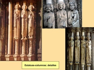 Estatuas-columnas: detalles
 