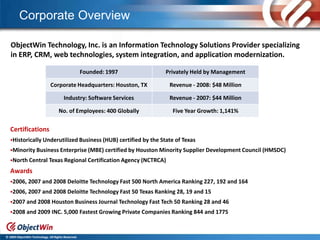 103 Object Win Corporate Presentation | PPTX