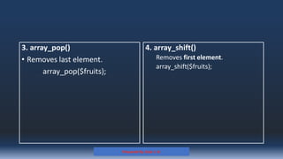 Comprehensive Guide to PHP Arrays: Types, Usage, and Functions | PDF