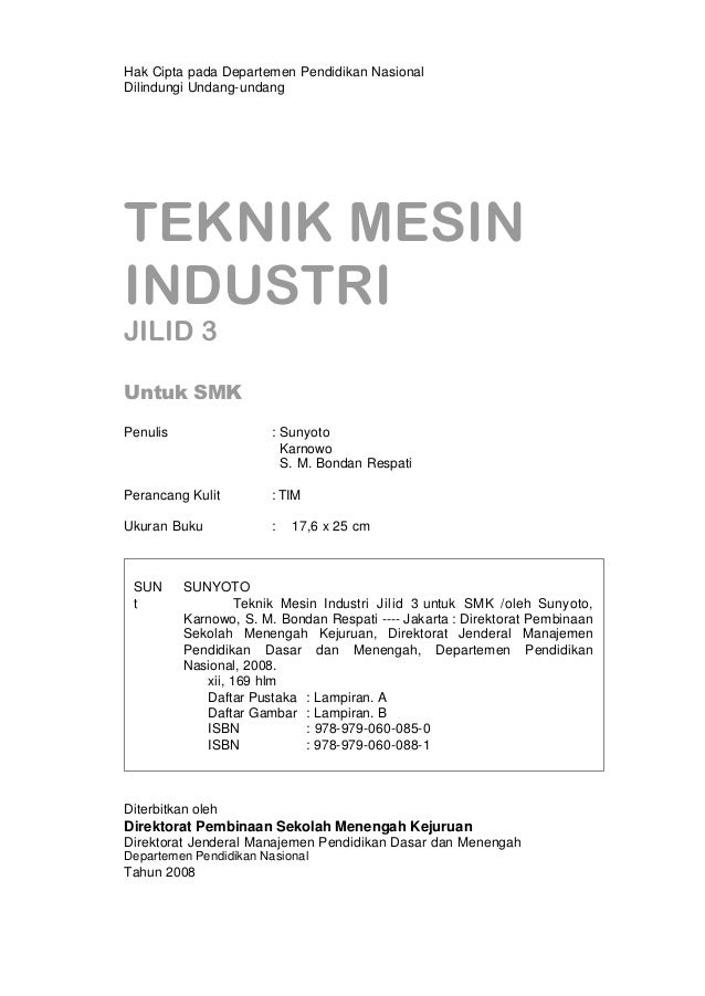  Teknik  mesin  industri  jilid 3