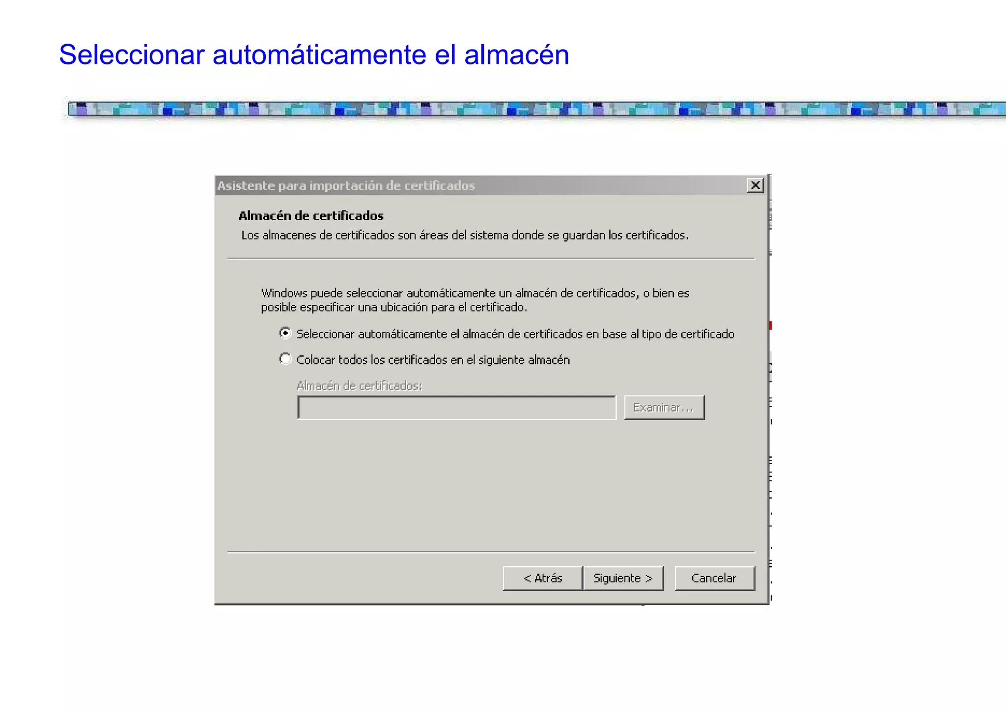 Seleccionar automáticamente el almacén
 
