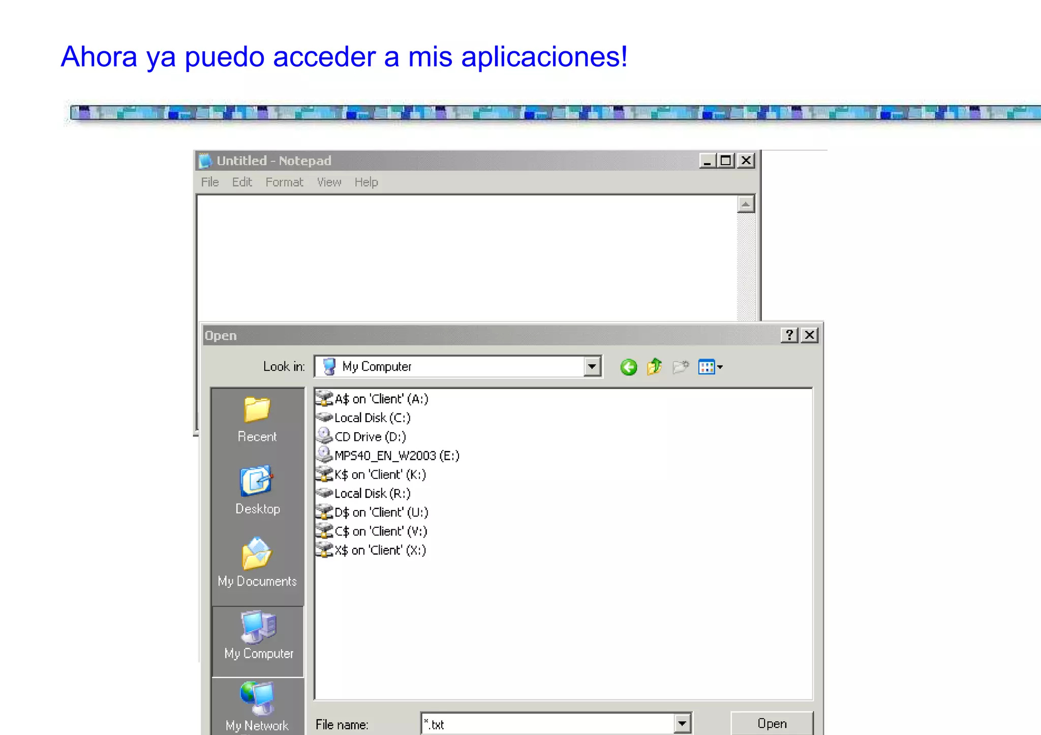 Ahora ya puedo acceder a mis aplicaciones!
 