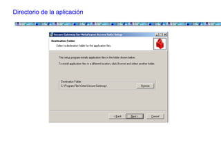 Directorio de la aplicación
 