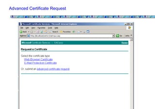 Advanced Certificate Request
 