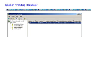 Sección "Pending Requests"
 