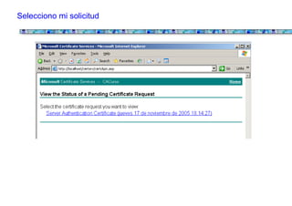 Selecciono mi solicitud
 