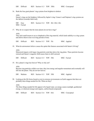 Kay Test Pdf 21st Century Astronomy 4th Edition Kay Test Bank | PDF