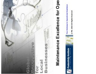 Your Gateway to Operational Excellence
© PSL 2010 All Rights Reserved
Maintenance Excellence for Operations
 