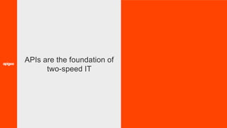 30
APIs are the foundation of
two-speed IT
 