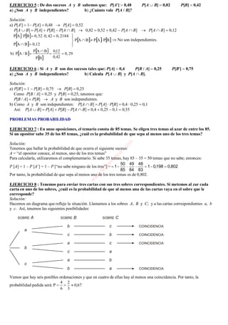 Tema 10 – Cálculo de probabilidades – Matemáticas CCSSII – 2º Bachillerato                                         2
EJERC...