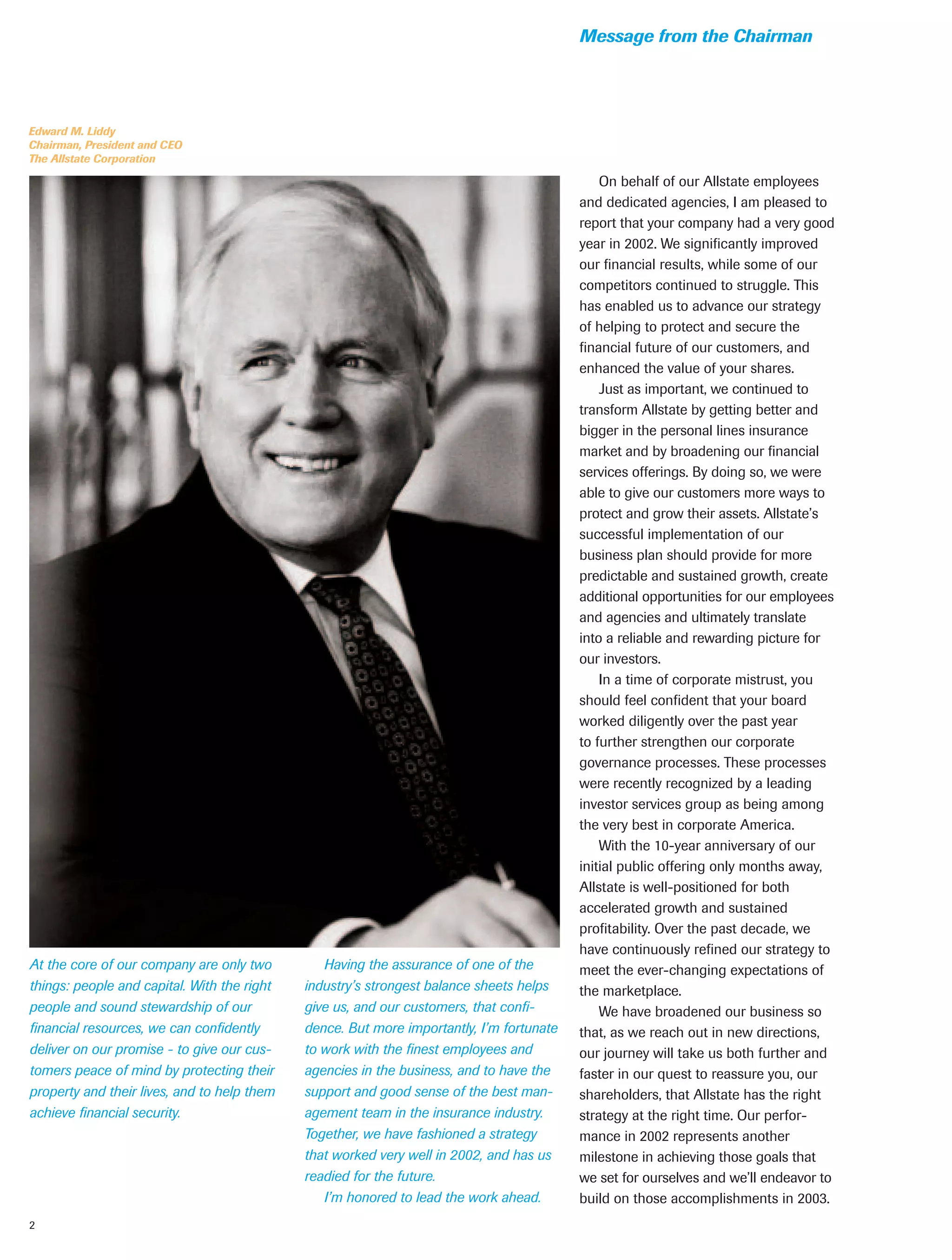 allstate 2002 Summary Annual Report 