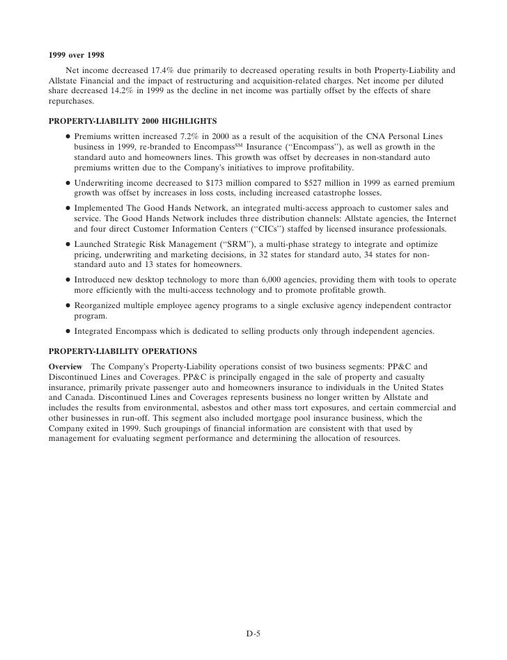 allstate 2001 Proxy Statement - 웹