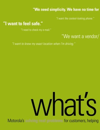 motorola 	2001 Summary Annual Report