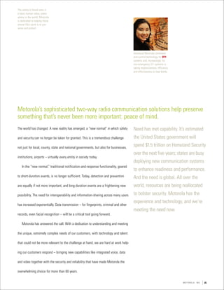 motorola 	2001 Summary Annual Report