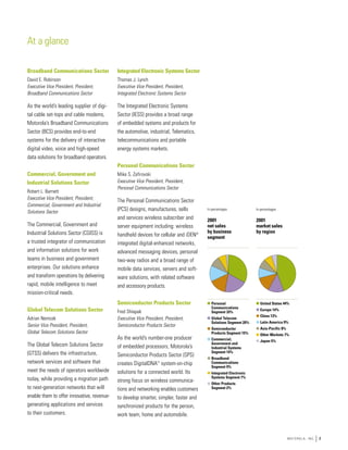 motorola 	2001 Summary Annual Report