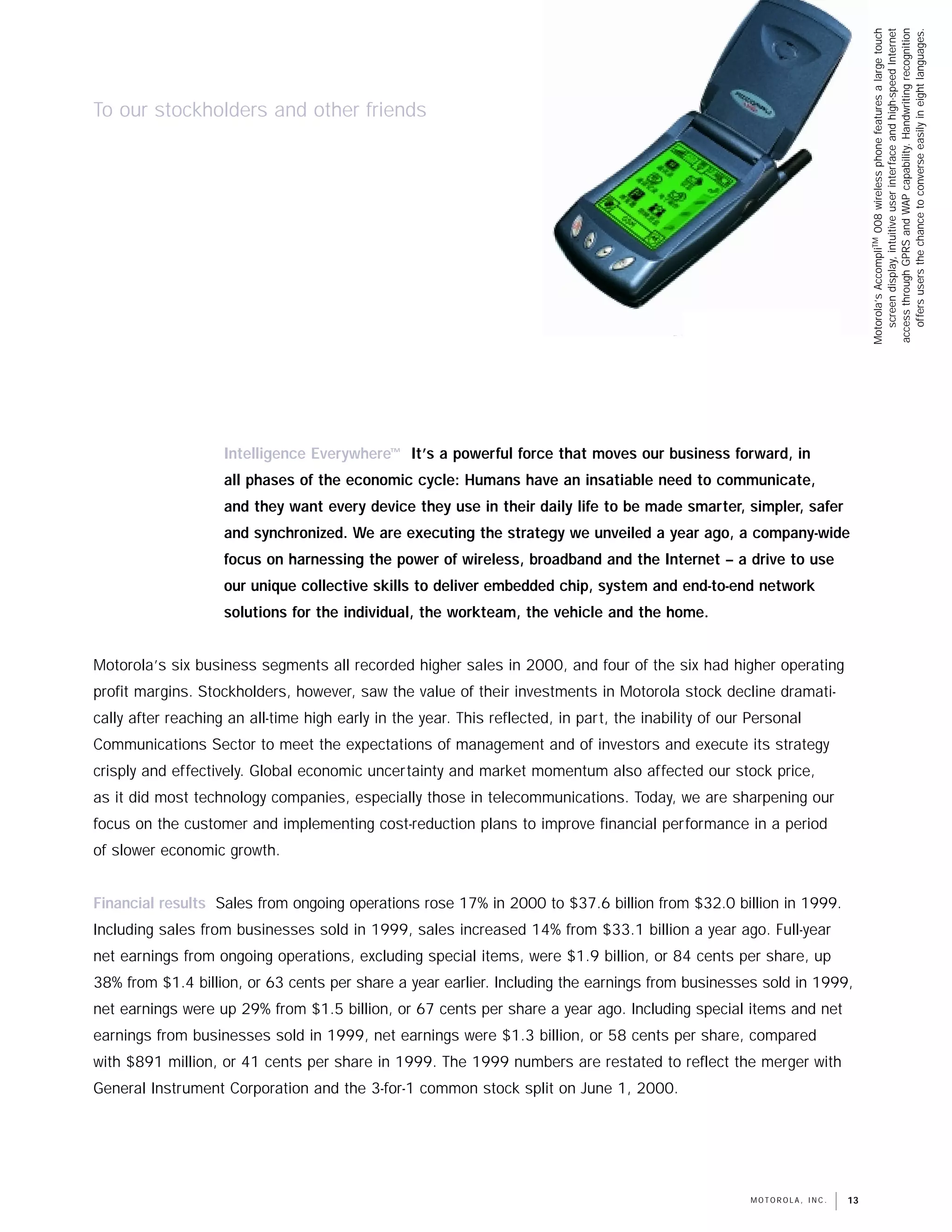 motorola 2000 Summary Annual Report (4.4 MB)