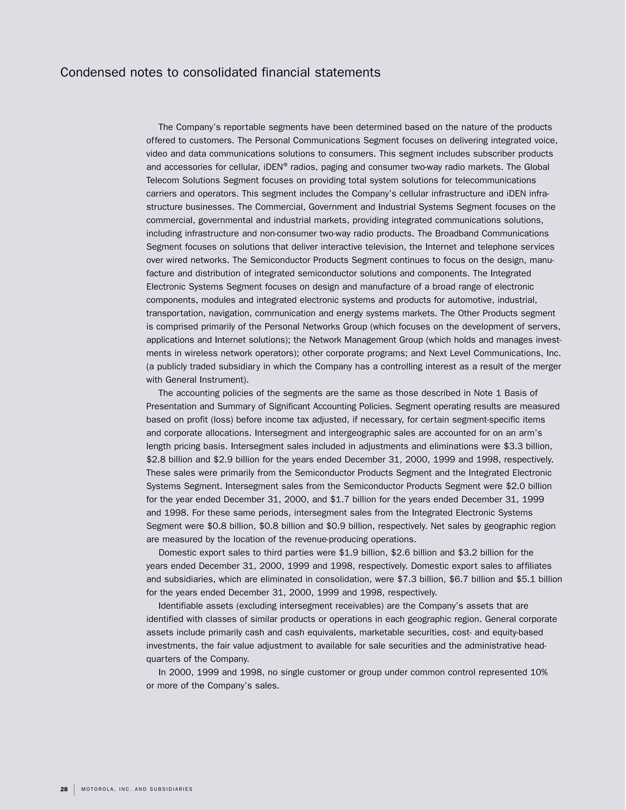 motorola 2000 Summary Annual Report (4.4 MB)