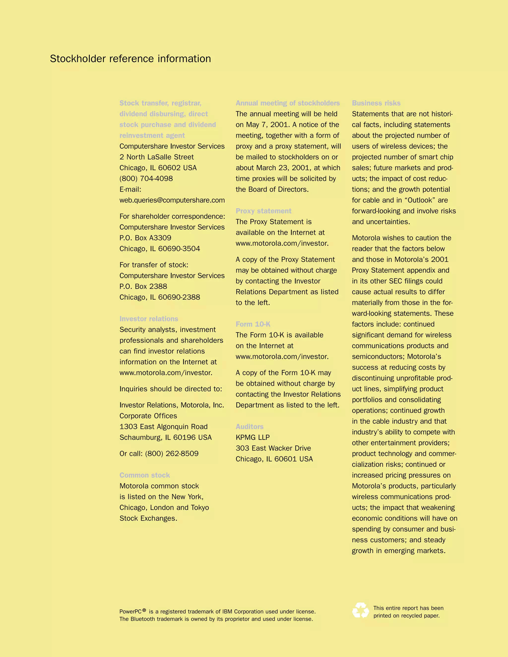 motorola 2000 Summary Annual Report (4.4 MB)