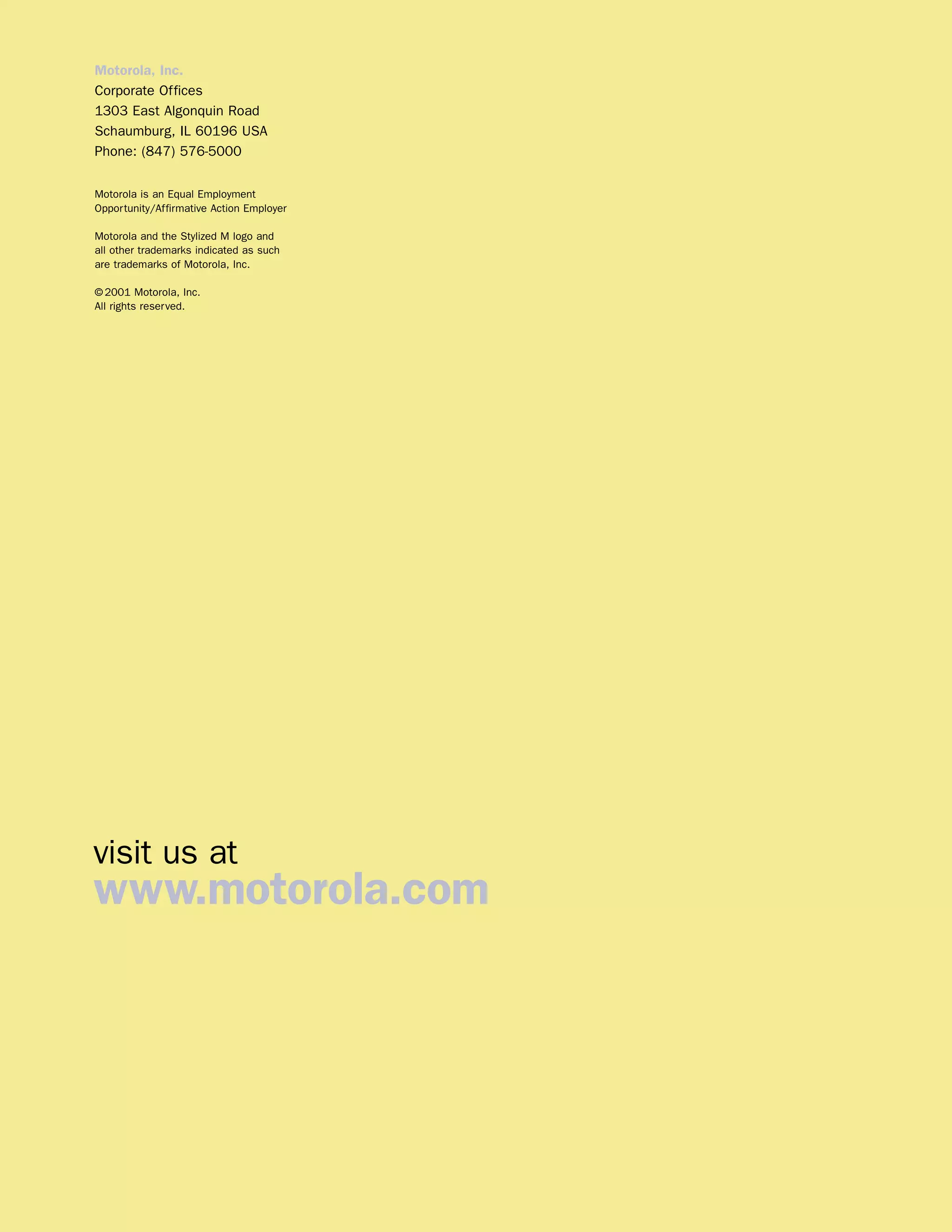motorola 2000 Summary Annual Report (4.4 MB)