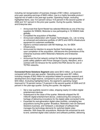 Q3 2006 Earnings Release