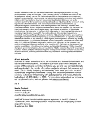 Q3 2006 Earnings Release