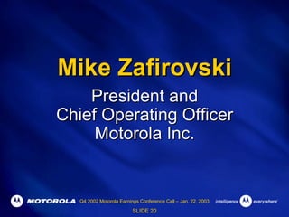 Q4 2002 Earnings Release Presentation