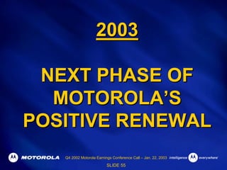 Q4 2002 Earnings Release Presentation