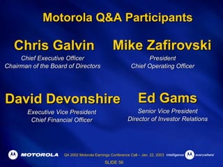 Q4 2002 Earnings Release Presentation