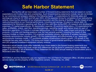 Q4 2002 Earnings Release Presentation