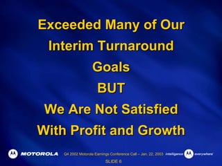 Q4 2002 Earnings Release Presentation