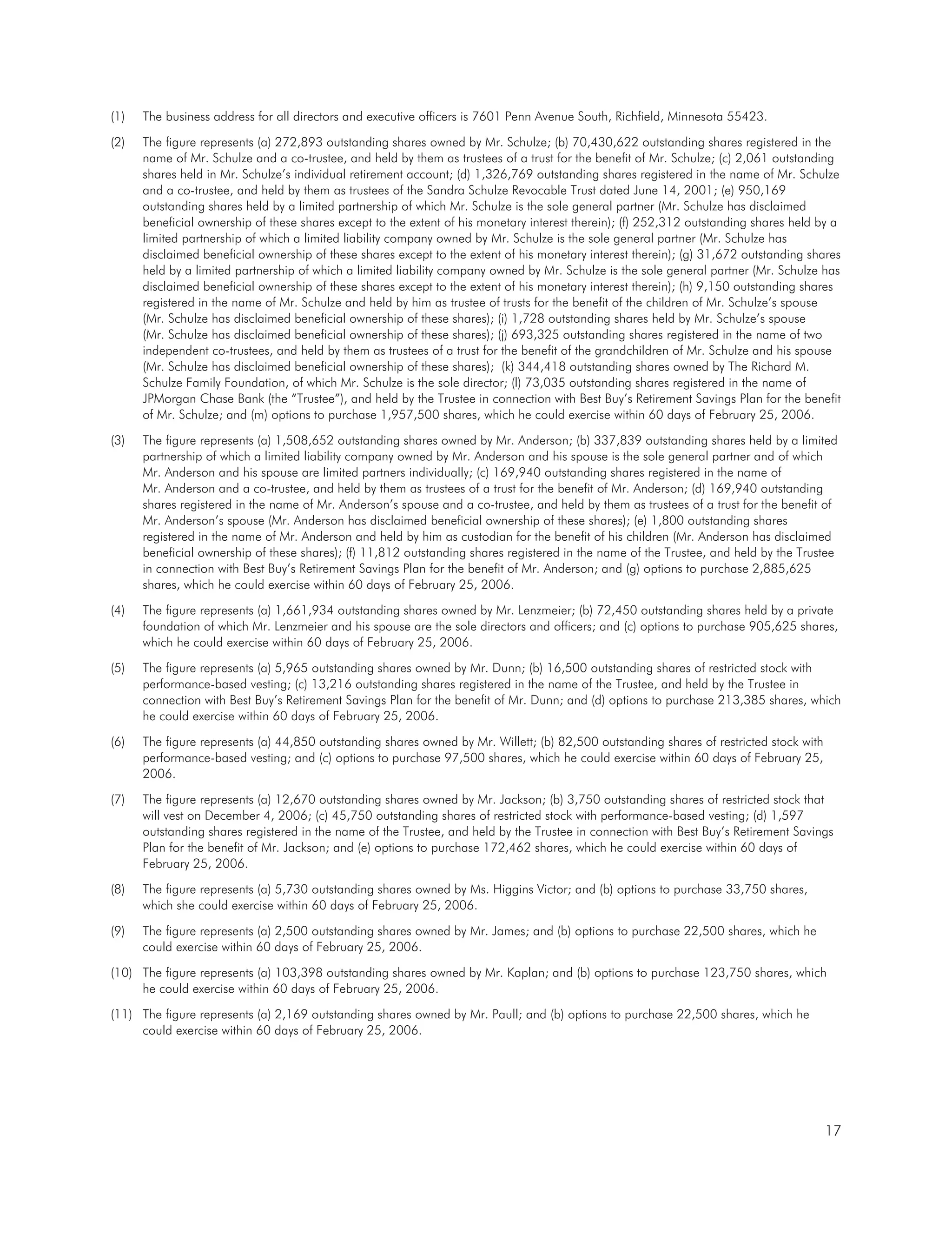 best buy 	FY '06 Proxy 