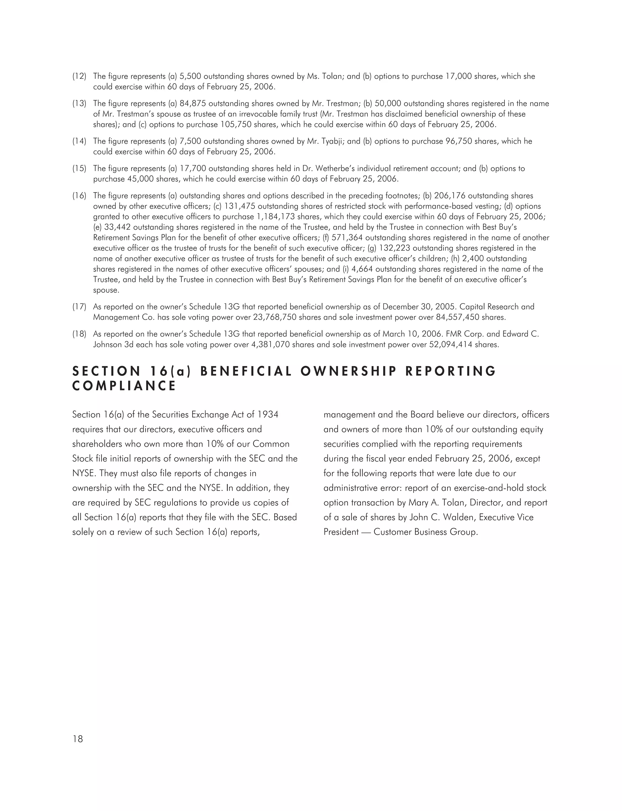 best buy 	FY '06 Proxy 