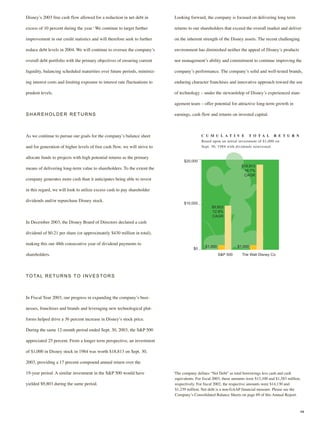 walt disney Annual Report 2003