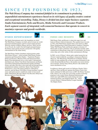 walt disney Annual Report 2003