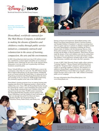 walt disney Annual Report 2003