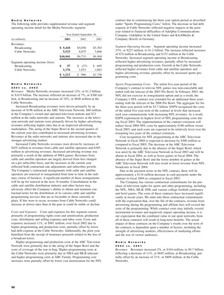 walt disney Annual Report 2003