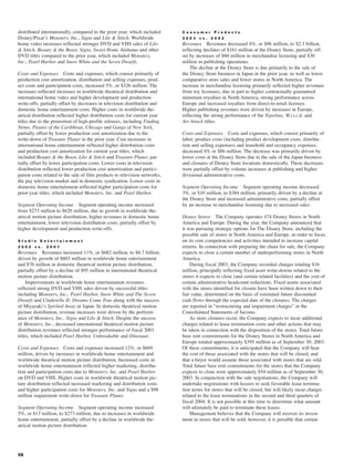 walt disney Annual Report 2003