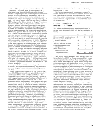 walt disney Annual Report 2003