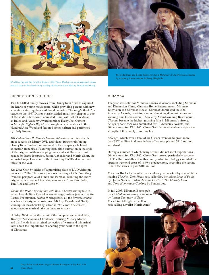 Walt Disney Annual Report 03