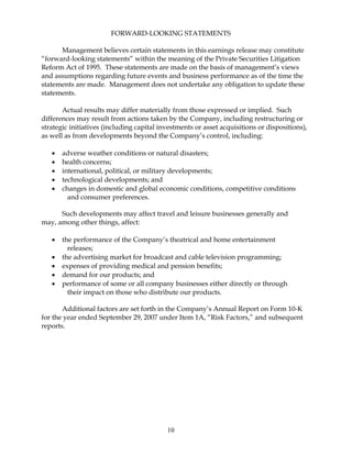 walt disney First Quarter2008