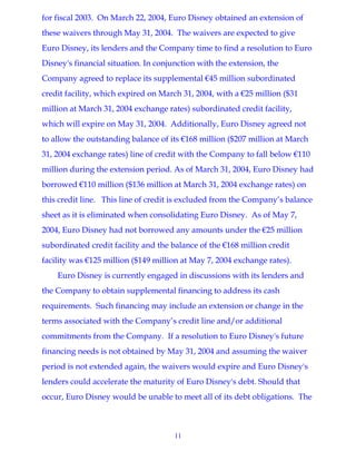 walt disney  Quarter 2004 2st