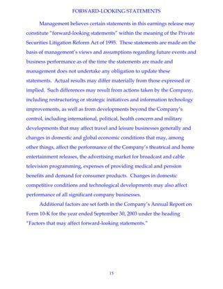 walt disney  Quarter 2004 2st