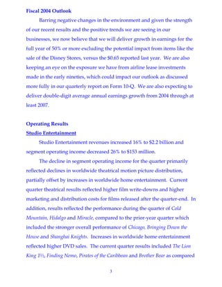 walt disney  Quarter 2004 2st