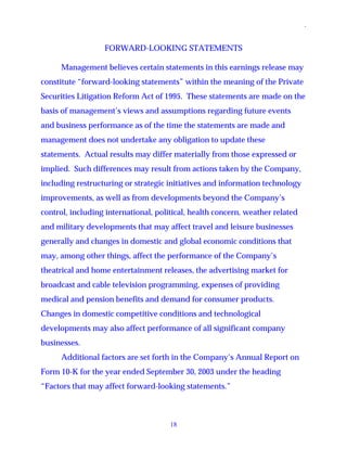 walt disney  Quarter 2004 4th