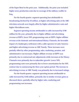 walt disney  Quarter 2004 4th